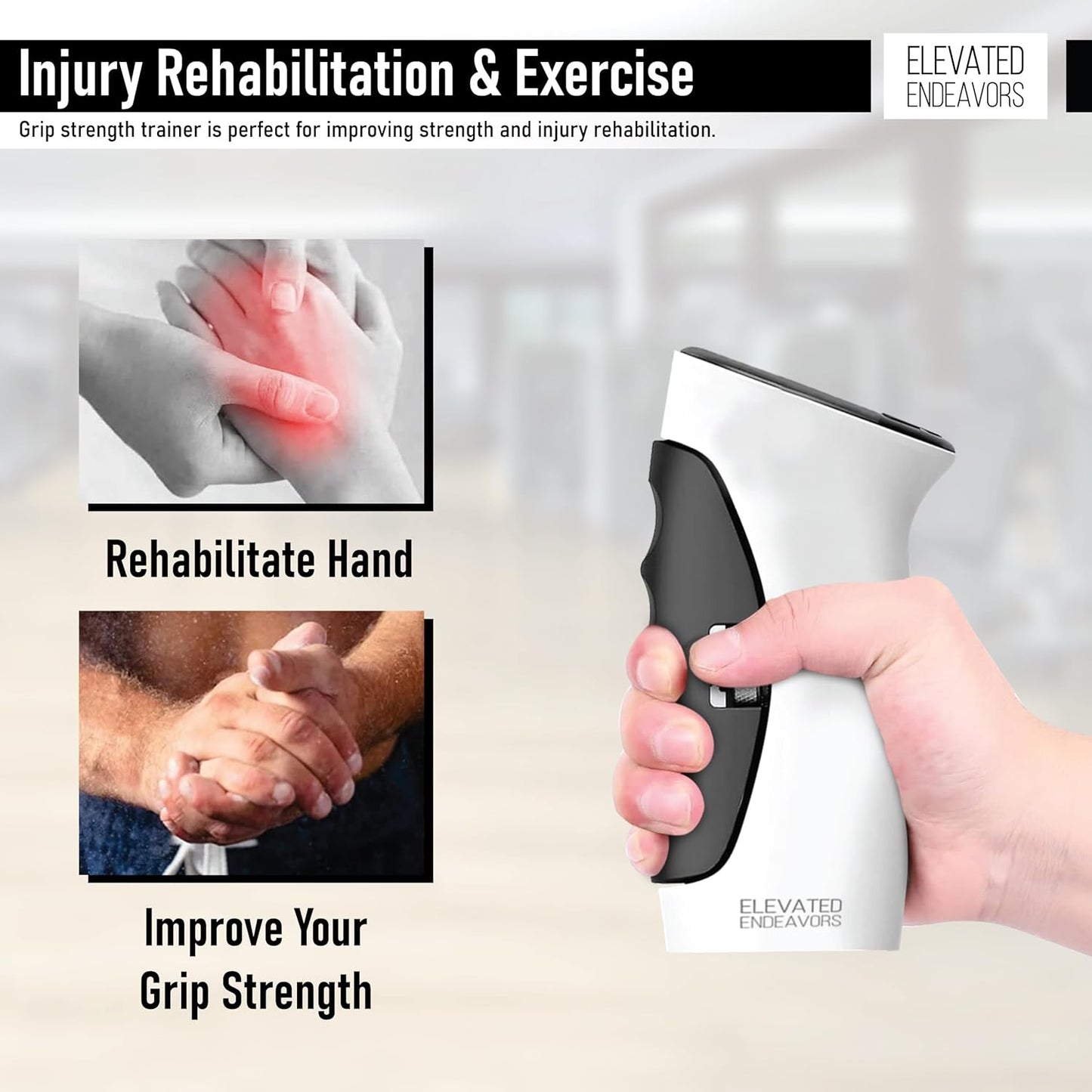 Digital Hand Gripper with Counter — Adjustable Resistance Grip Strengthener for Gym & Rehab