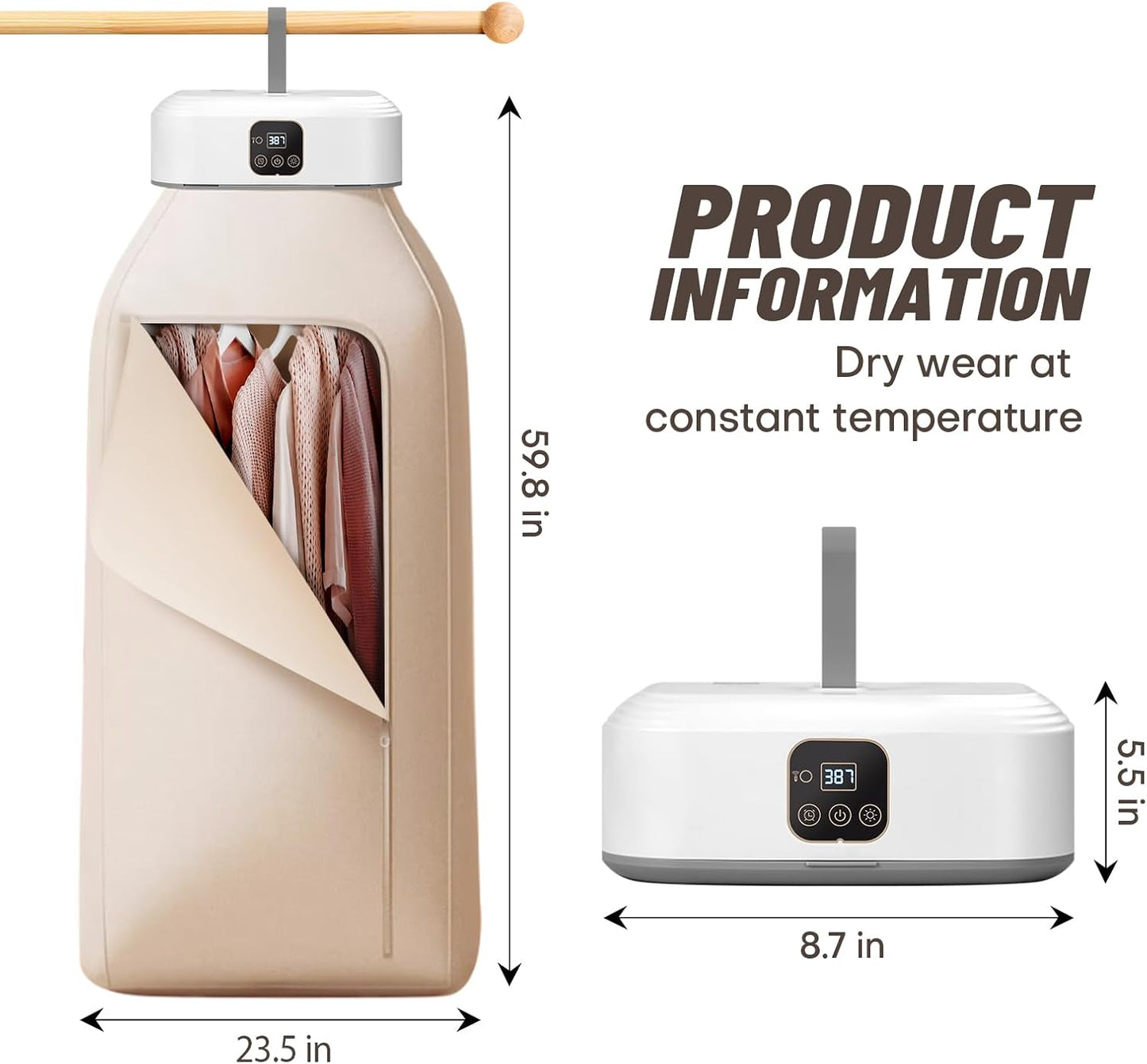 ⚡ EQUINOX India AeroDry™ Smart Foldable Clothes Dryer | Portable, UV-Sterilizing, Remote-Control Laundry Solution