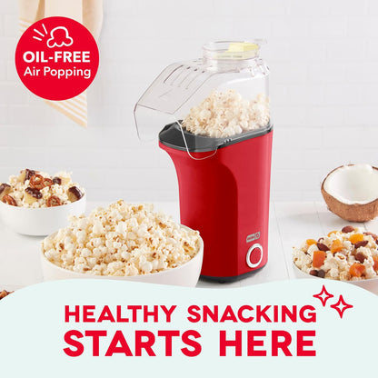 EQUINOX INDIA Hot Air Popcorn Maker Machine for Home – Oil Free Electric Retro Popcorn Maker