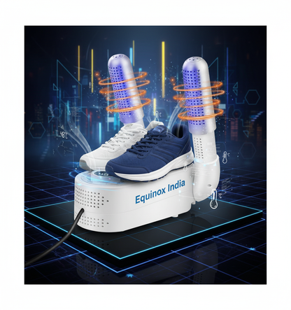 EQUINOX India AeroDry™ Smart Shoe Dryer &amp; UV Sterilizer | 48°C Fast Dry + Odour Removal + Foldable Travel Design