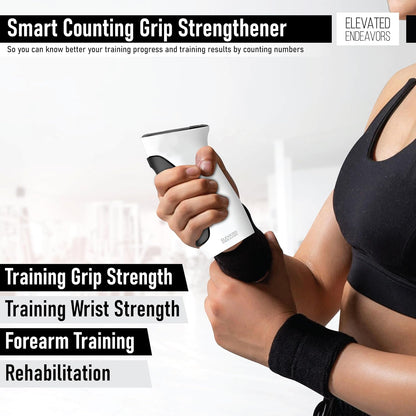 Digital Hand Gripper with Counter — Adjustable Resistance Grip Strengthener for Gym & Rehab