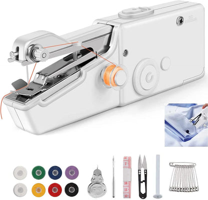 Equinox India Stitch Handheld Cordless Portable White Sewing Machine