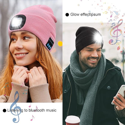 EQUINOX India Bluetooth Music Cap™ — Wireless Bluetooth Beanie with HD Speakers & Rechargeable LED Headlamp