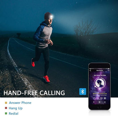 EQUINOX India Bluetooth Music Cap™ — Wireless Bluetooth Beanie with HD Speakers & Rechargeable LED Headlamp