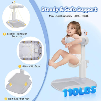 EQUINOX INDIA Adjustable Baby Shower Stand for Toddlers & Infants (0–3 Years) | Safe Standing Baby Bath Support with Anti-Slip Base