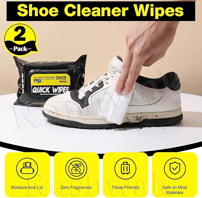 Instant cleaning wipes for sports shoes leather canvas portable pack India
