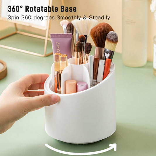 EQUINOX INDIA 360° Rotating Makeup Organizer with Lid – Dustproof Vanity Storage Box