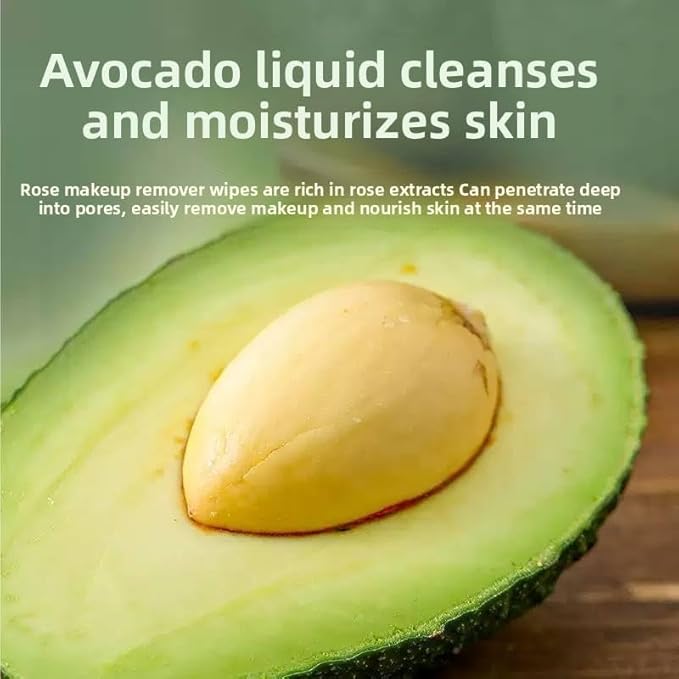 EQUINOX INDIA Avocado Makeup Remover Wipes – 60 Moisturising Face Cleansing Wipes