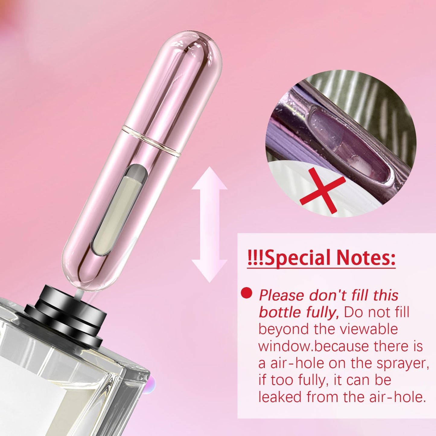EQUINOX INDIA Portable Refillable Perfume Atomiser Spray Bottle – 5ml Leakproof Travel Mini Perfume Bottle