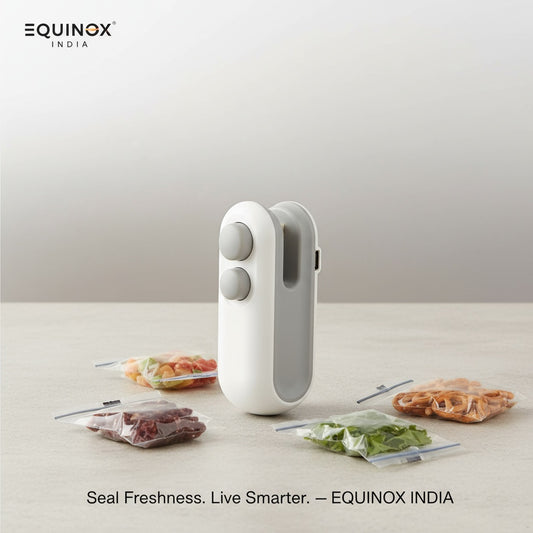 🔥 Equinox India Mini Heat Sealer | Instant Portable Food Bag Resealer for Airtight Freshness &amp; Zero Waste