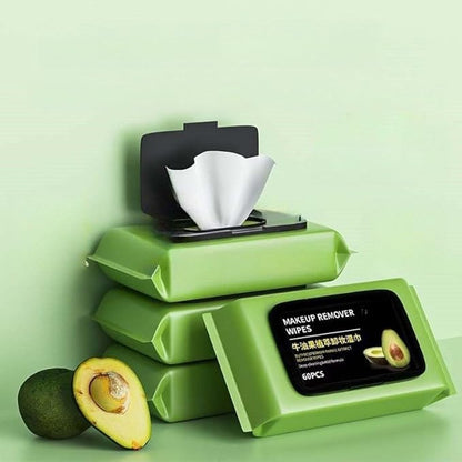 Soft texture avocado makeup remover wipes gentle formula face cleansing