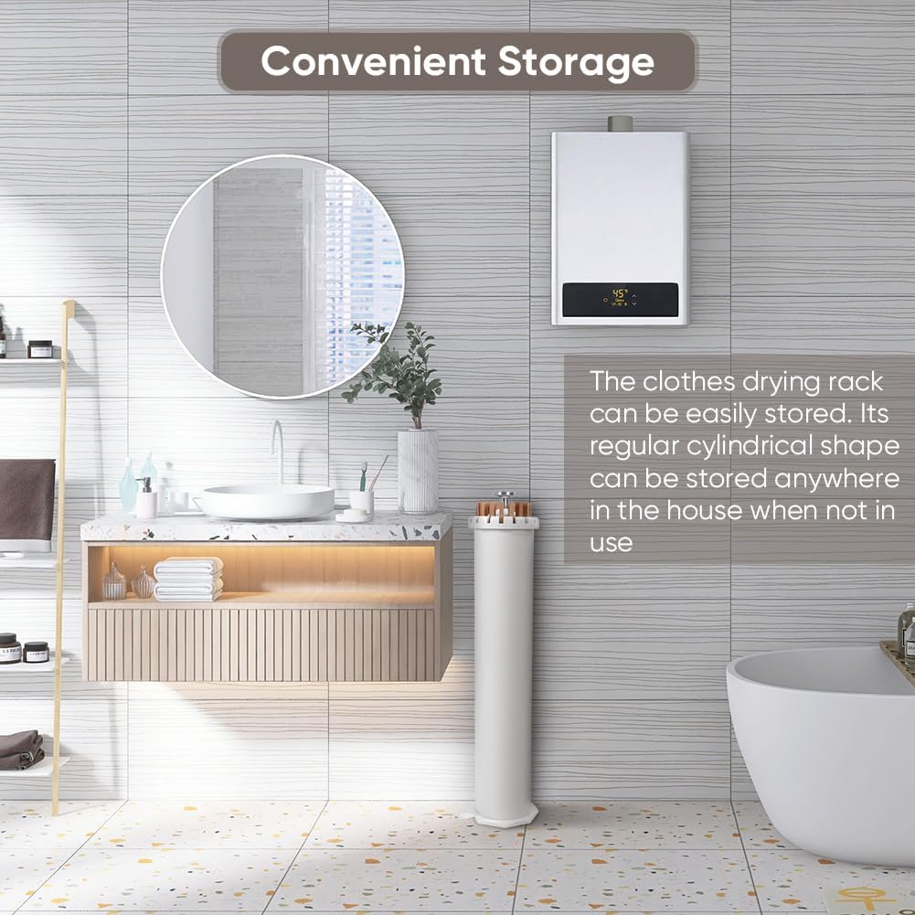 Space saving foldable laundry rack
