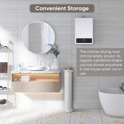 Space saving foldable laundry rack