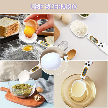 EQUINOX INDIA Digital Weighing Spoon Scale – 0.1g High Precision Food Measuring Spoon for Baking, Cooking, Dieting & Kitchen Prep | Multi-Unit Measurement | Tare + Hold Functions