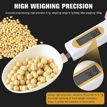 EQUINOX INDIA Digital Weighing Spoon Scale – 0.1g High Precision Food Measuring Spoon for Baking, Cooking, Dieting & Kitchen Prep | Multi-Unit Measurement | Tare + Hold Functions