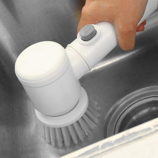 Multi-Functional Electric Cleaning Brush 5 in 1 Magic Power Scrubber with 3 Brush Heads Household Cleaning Tools Cleaner Brush for Kitchen, Bathroom, Shower Tub, Carpet and Sink