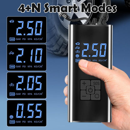 💨 EQUINOX AirBlaze™ Smart Portable Tyre Inflator | Dual Power 6000mAh Rechargeable Air Pump | 150 PSI Fast Inflation for Car, Bike & Sports