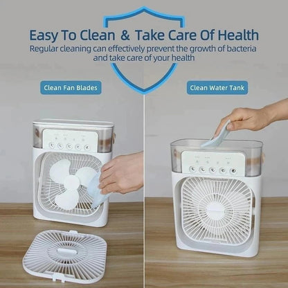 Equinox Personal Cooler: USB-Powered 4-in-1 Desk Fan, Humidifier & Air Freshener