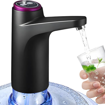 EQUINOX SmartFlow Automatic Water Dispenser Pump | USB Rechargeable 1200mAh Battery | Portable Electric Water Pump for 20 Litre Bottle (2-5 Gallon) | One Touch Smart Drinking Water Dispenser for Home & Outdoor Use – Black