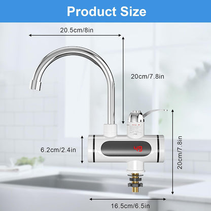 💧 EQUINOX INDIA Instant Electric Heating Water Faucet | 3000W Smart LED Tap with 3s Fast Heating & 360° Rotation