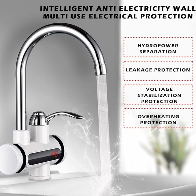 💧 EQUINOX INDIA Instant Electric Heating Water Faucet | 3000W Smart LED Tap with 3s Fast Heating & 360° Rotation