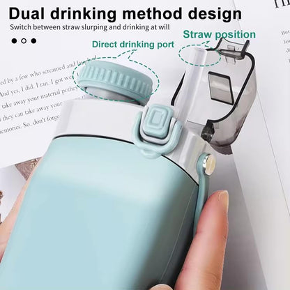 EQUINOX INDIA'S Collapsible Silicone Water Bottle - 600 ml Folding With Straw and Hook - Portable for Hiking, Camping, Sports, Road Trips, Outdoor
