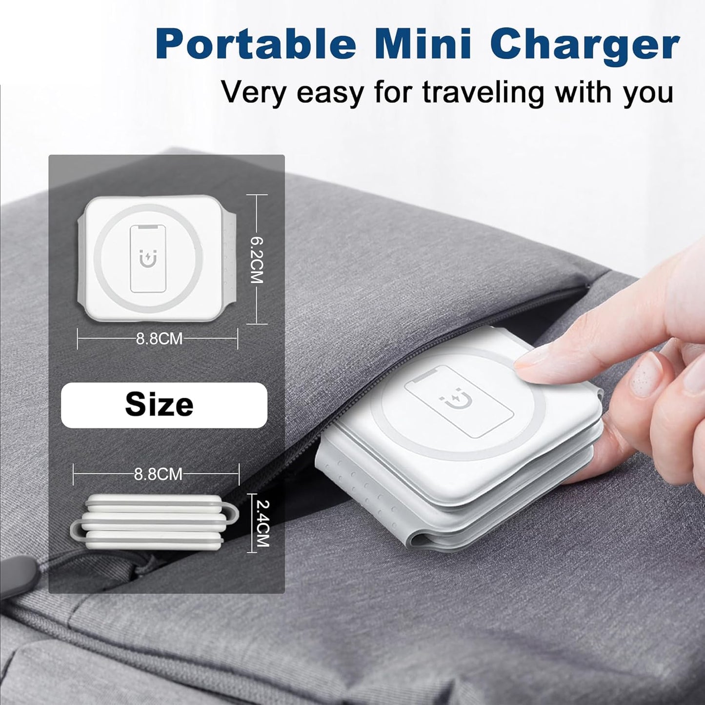3-in-1 Magnetic Wireless Charging Station (15W MagSafe Fast Charge | Foldable Travel Charger for iPhone, Apple Watch & AirPods)