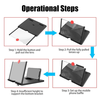 foldable phone screen magnifier for travel