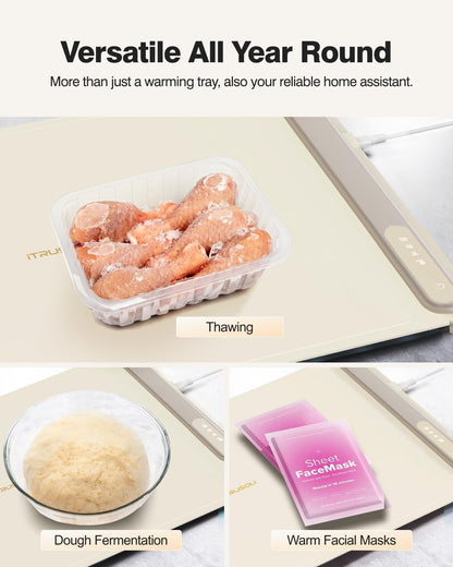 EQUINOX India HeatMat™ | Smart Flexible Food Warming Mat | Adjustable Temperature, Waterproof & Compact Design