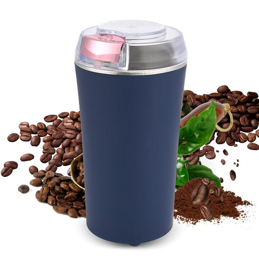 Electric Coffee & Spice Grinder – Stainless Steel Portable Mixer for Masala, Herbs, Dry Spices & Nuts – Push Button Control, Compact & Durable for Home Kitchen