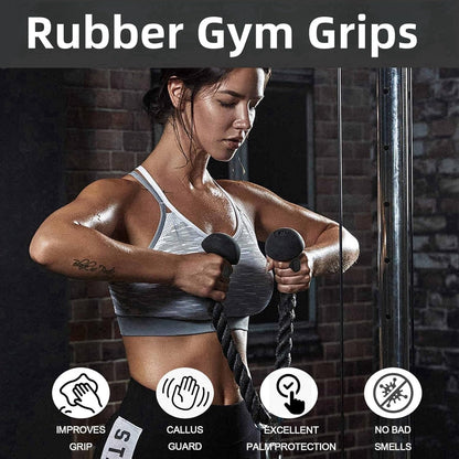 Premium Gym Lifting Grips for Weight Training — Non-Slip Rubber Grip Pads for Deadlift, Pull-Ups & Bodybuilding