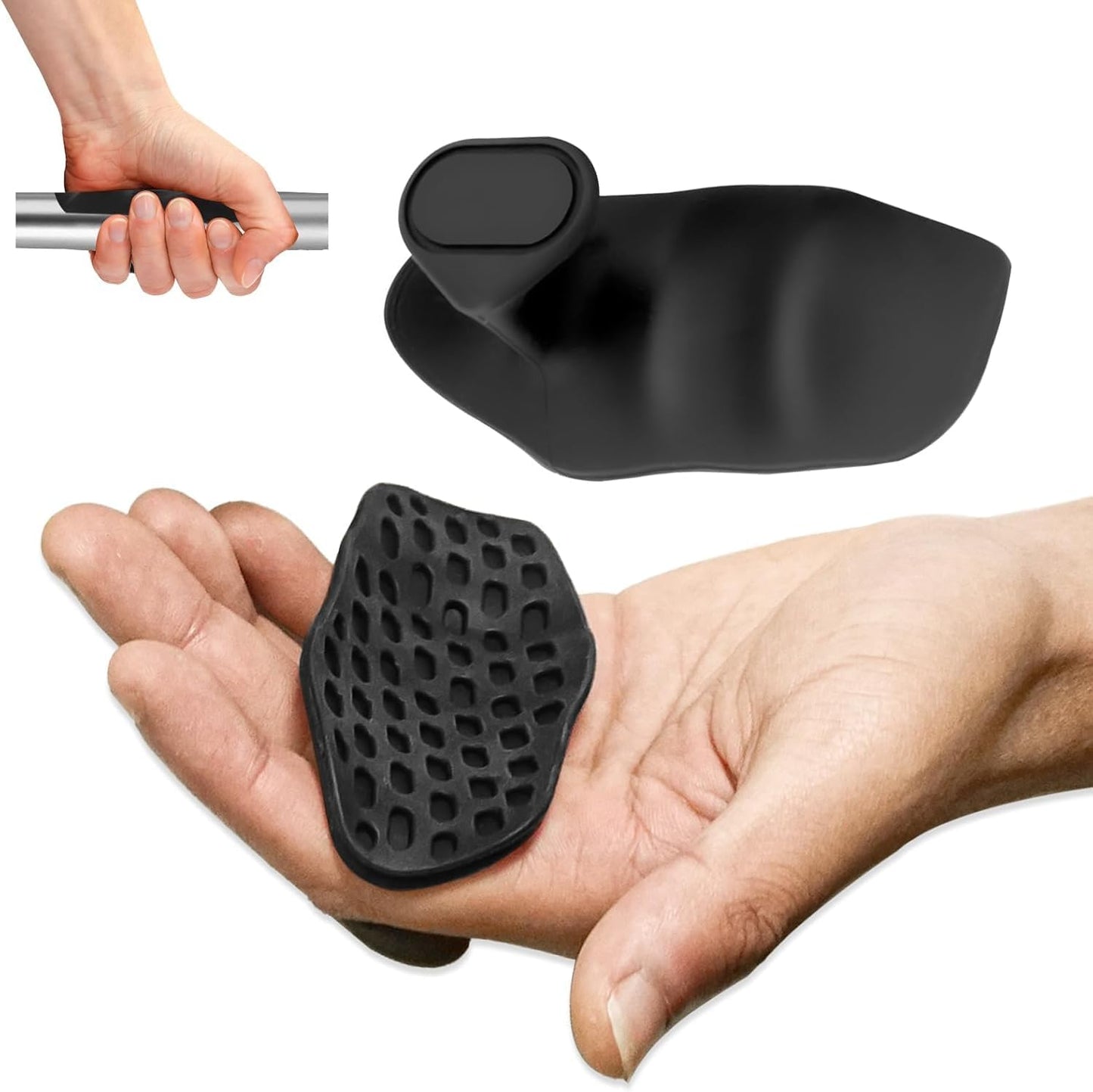 Premium Gym Lifting Grips for Weight Training — Non-Slip Rubber Grip Pads for Deadlift, Pull-Ups & Bodybuilding