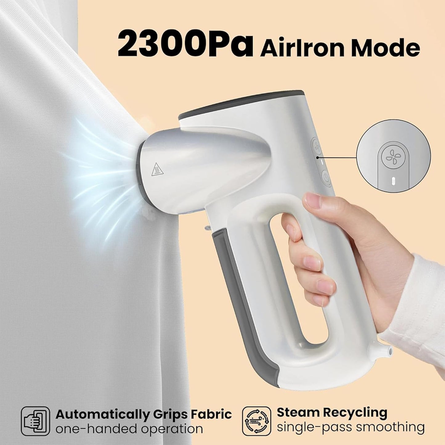 Vacuum Steamer Iron with AirIron™ Technology | Ultra-Fast Wrinkle Removal | Dual Modes | Smart Temperature Control | Instant Dry Finish