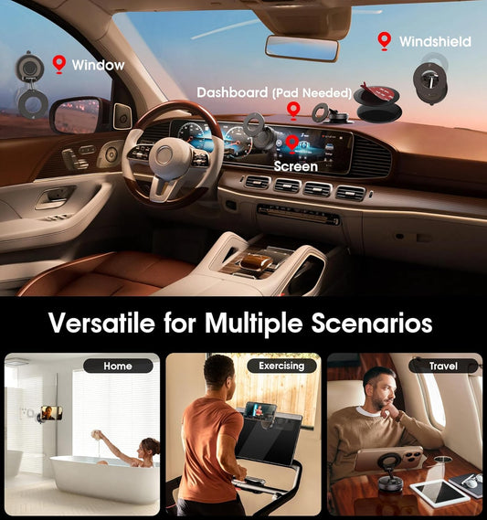 Magnetic suction phone holder