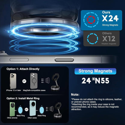 Magnetic suction phone holder
