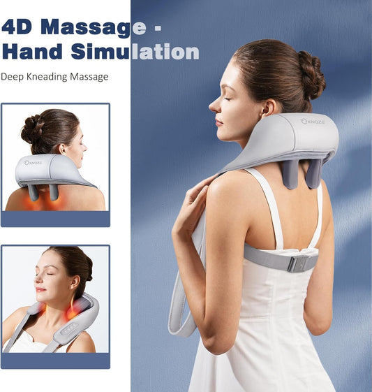 EQUINOX 5D Deep Tissue Heated Neck & Back Pain Relief Massager