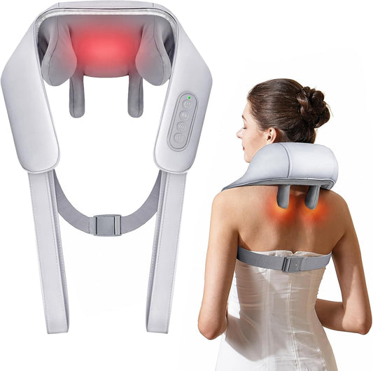 EQUINOX 5D Deep Tissue Heated Neck & Back Pain Relief Massager