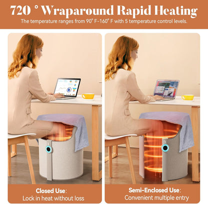 EQUINOX India ThermoWrap™ 720° Graphene Leg & Body Heater Mat | Smart Ambient Heated Mat for Home, Office & Pets (Foldable, 5 Modes, 160°F Rapid Warmth)