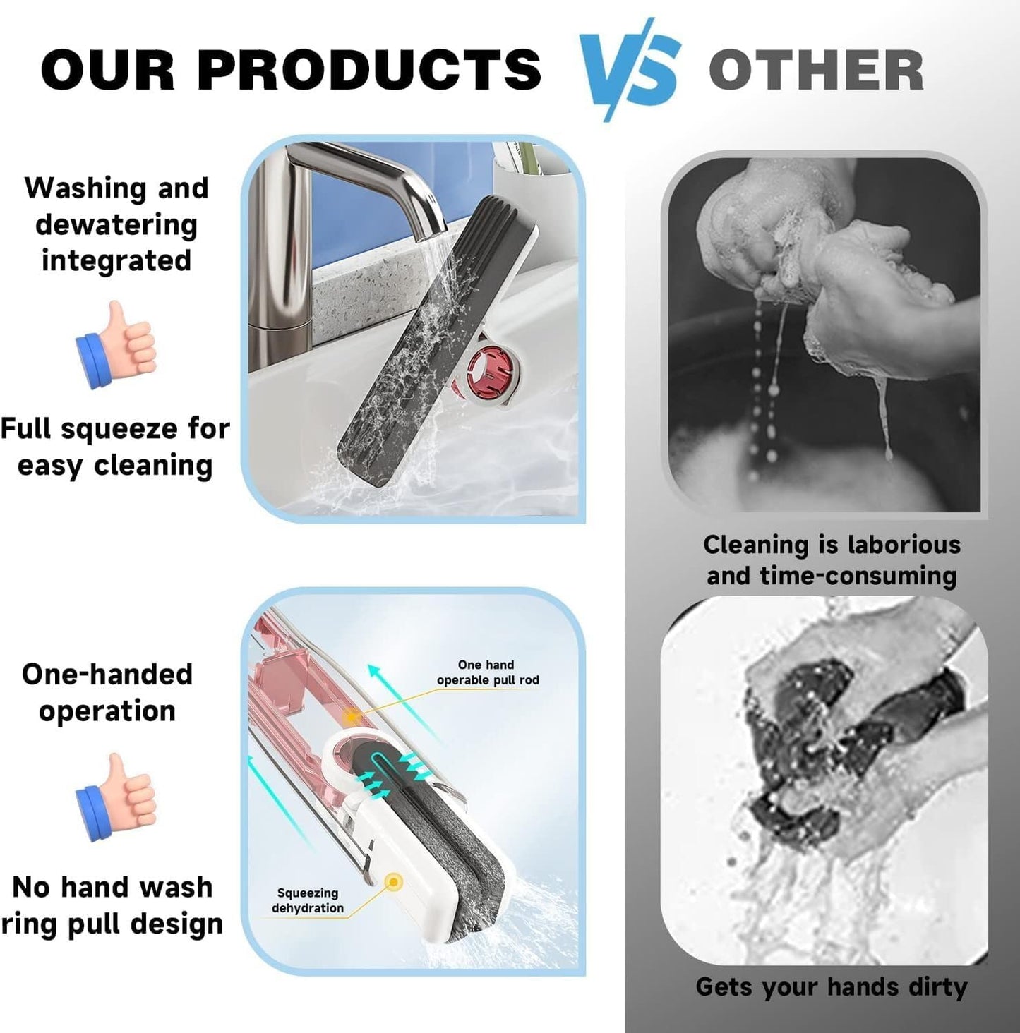 Portable Mini Mop Home & Kitchen Cleaning Tools (Premium Quality)