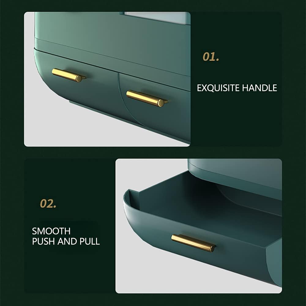 ✨ EQUINOX LumiGlow™ Smart LED Makeup Organizer with HD Mirror, Cooling Fan &amp; USB Rechargeable Design