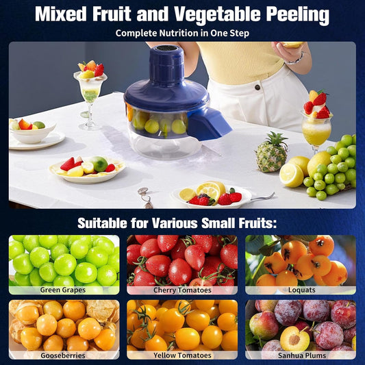 EQUINOX INDIA Electric Fruit & Vegetable Peeler | 420-Blade Automatic Peeling Machine | Cordless, Type-C Rechargeable & High-Speed Performance