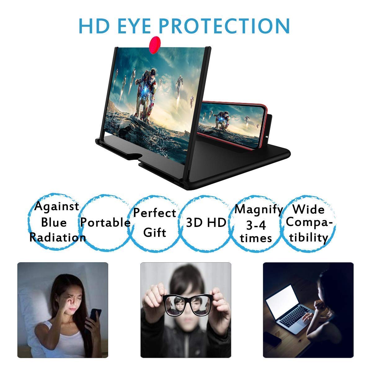 portable acrylic mobile screen magnifier