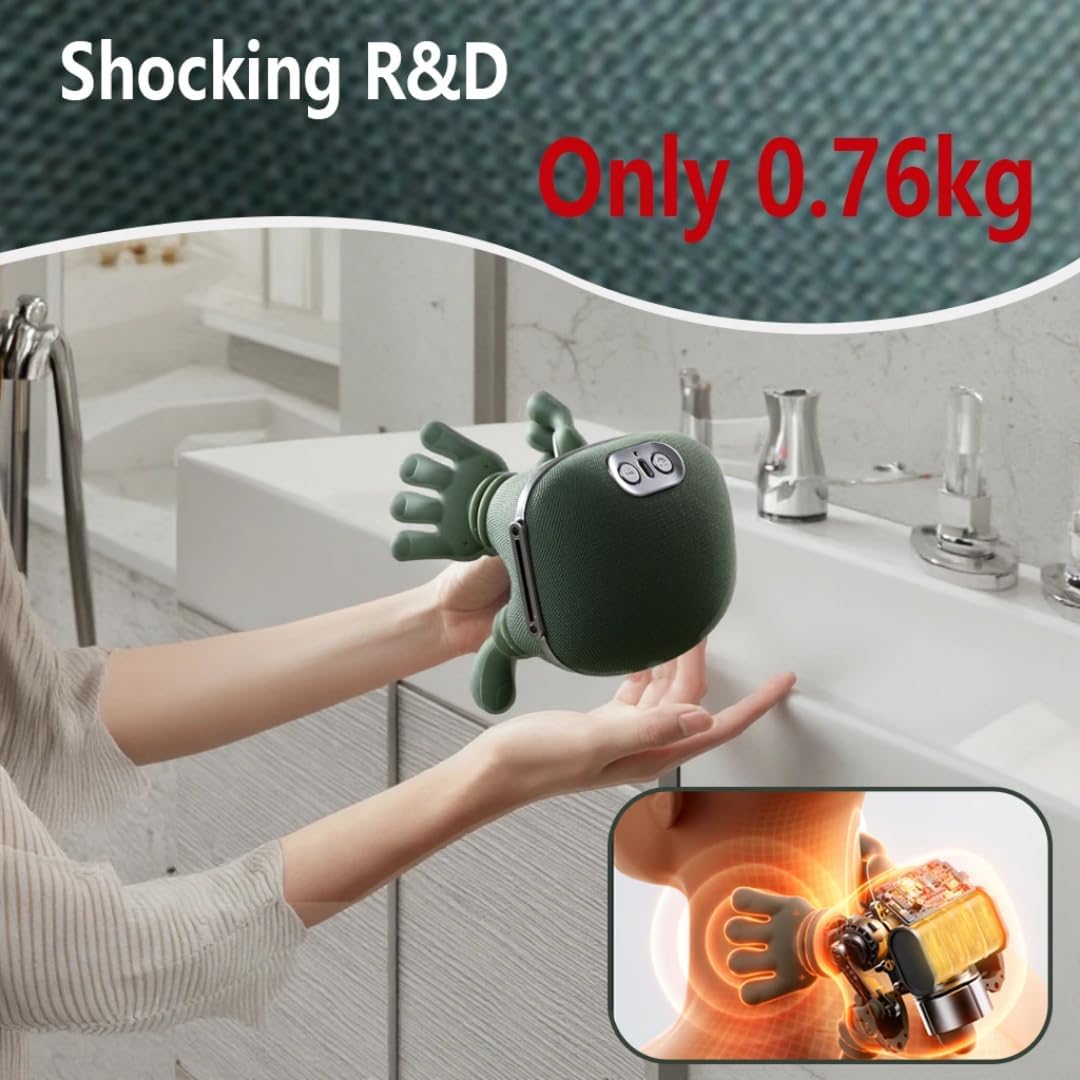 EQUINOX INDIA Neck Pain Relief Massager with Heat — Cordless Deep Kneading for Neck & Shoulders