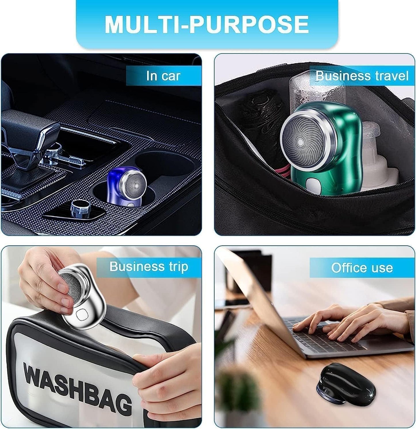 ⚡ EQUINOX India BladePro™ Mini Electric Shaver | Ultra-Portable Waterproof Turbo Shaving Machine for Men