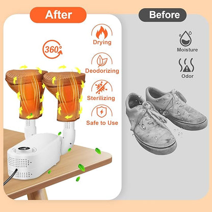EQUINOX India AeroDry™ Smart Shoe Dryer &amp; UV Sterilizer | 48°C Fast Dry + Odour Removal + Foldable Travel Design