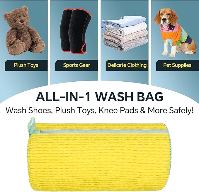 🧼 Equinox 360° Shoe Cleaning Bag  Hands-Free Shoe Washer | 20,000+ Chenille Fibers | Machine Wash Protection & Deep Cleaning Pouch