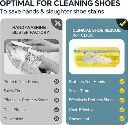 🧼 Equinox 360° Shoe Cleaning Bag  Hands-Free Shoe Washer | 20,000+ Chenille Fibers | Machine Wash Protection & Deep Cleaning Pouch
