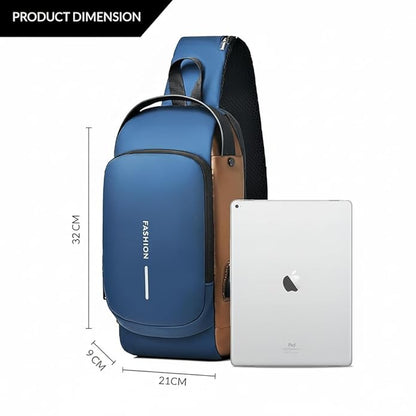 🎒 EQUINOX India UrbanEdge™ Crossbody Sling Bag | Premium Anti-Theft Travel &amp; Daily Carry Bag with USB Charging Port