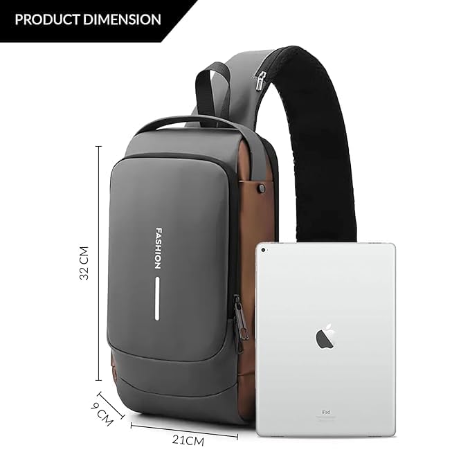 🎒 EQUINOX India UrbanEdge™ Crossbody Sling Bag | Premium Anti-Theft Travel &amp; Daily Carry Bag with USB Charging Port
