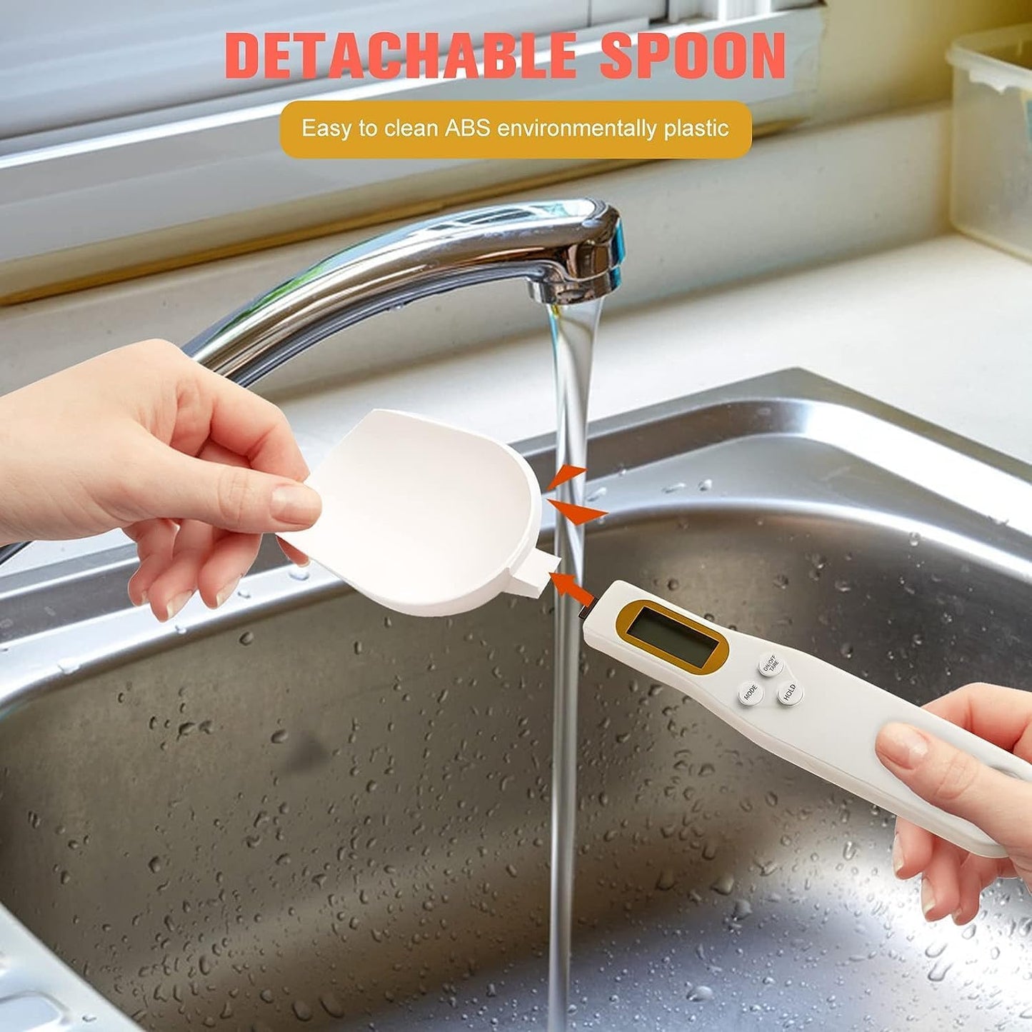 EQUINOX INDIA Digital Weighing Spoon Scale – 0.1g High Precision Food Measuring Spoon for Baking, Cooking, Dieting & Kitchen Prep | Multi-Unit Measurement | Tare + Hold Functions